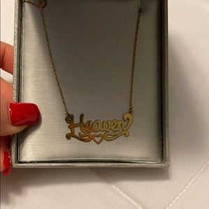Gold name necklace